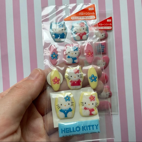 Vintage Hello Kitty 3D sticker SET 1997 - Picture 2 of 4